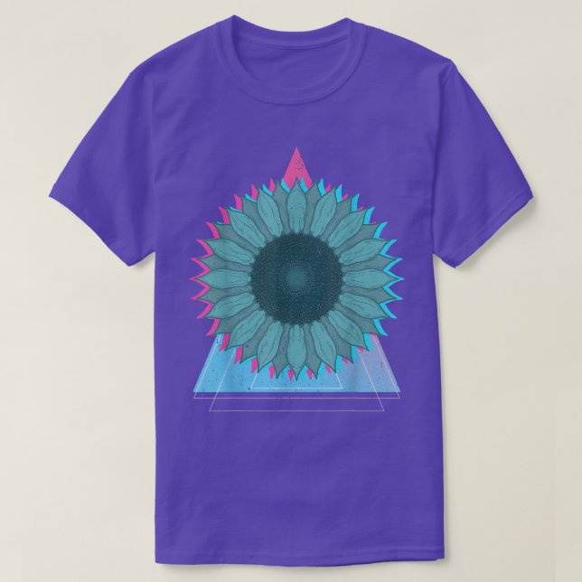 Camiseta Estética da Flor do Jardim Retrovisor Vaporwave Gi (Frente do Design)