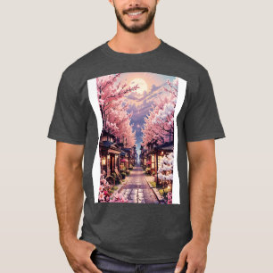 Camiseta Estética da flor Sakura