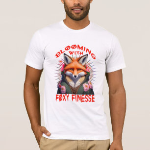 Camiseta Estética da moda da raposa em chamas