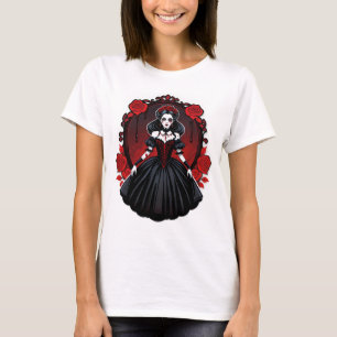 Camiseta Estética da Rainha Vampira - Halloween Gótico Eleg