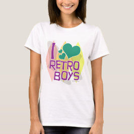 Camiseta Estética Da Vintagem De Rapazes Retro
