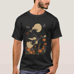Camiseta Estética Dark Cottagecore Cachorro Doberman Preto