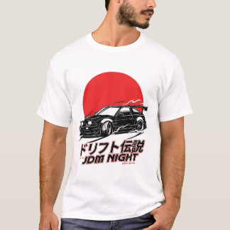 Camiseta Estética das Pistas de Drift Japonesas