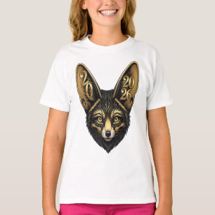 Camiseta Estética de arte ouro e negra ano 2026