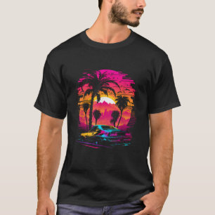 Camiseta Estética de carro esportivo Retrowave Synthwave an