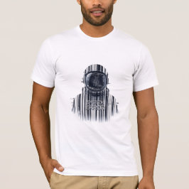 Camiseta Estética de Erro de Sistema de Astronauta com Falh