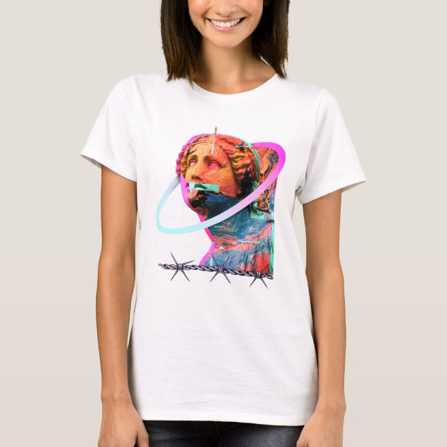 Camiseta Estética de Estátua da Cabeça (Frente)