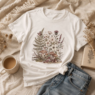 Camiseta Estética de Flor Silvestre da Floresta Te