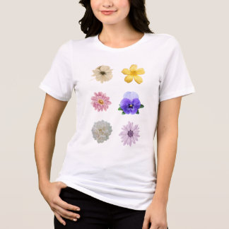 Camiseta estética de flores