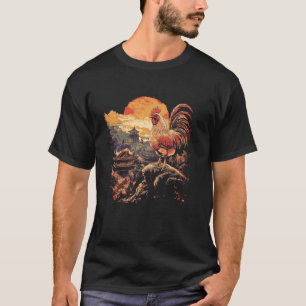 Camiseta Estética de Galo Caipira Vintage para Dona de Gali