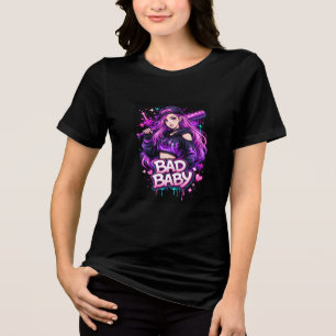 Camiseta Estética de Garota Má Gráfica de Street