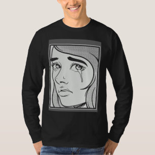 Camiseta Estética de Garota Triste E Garoto Estética E Garo