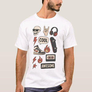 Camiseta estética de garoto rockstars