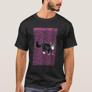 Camiseta Estética de Pastel de Gato da Floresta Norueguesa