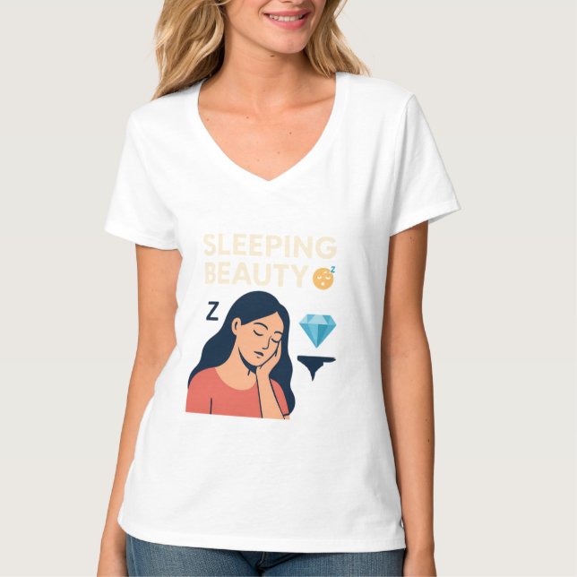 Camiseta Estética de Princesa Sonhadora - A Bela A (Frente)