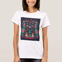 Camiseta estética de suéter de Natal feio