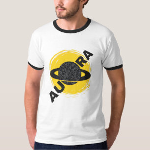 Camiseta Estética do planeta Saturno - Víblias cósmicas da 