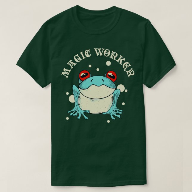 Camiseta Estética do Sapo Magic Worker (Frente do Design)