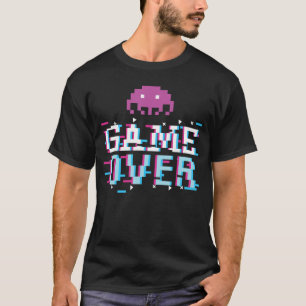 Camiseta Estética engraçada de Game Over de jogos