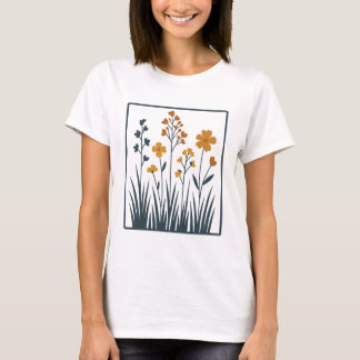 Camiseta Estética Floral Botânica de Flor Silvestre