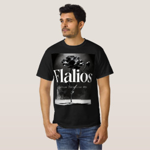 Camiseta Estética Floral Escura Noturna