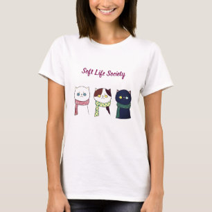 Camiseta Estética Gato Aconchegante Sociedade da V