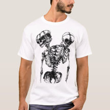 Camiseta Estética Gótica Sombria Esqueleto