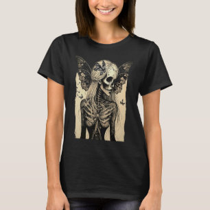 Camiseta Estética Grunge Fairycore Borboleta Horror Gótico