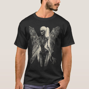 Camiseta Estética Grunge Fairycore Butterfly Horror Gótico