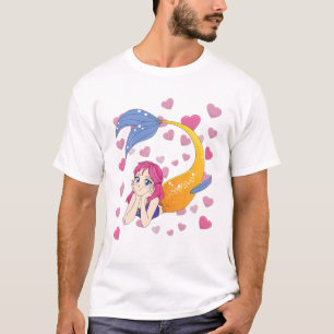 Camiseta Estética Japonesa - Animadora Mermaid Girl - Mang