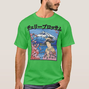 Camiseta Estética Japonesa - Sakura Girl - Cherry Blossom