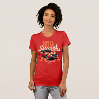 Camiseta Estética Laranja Humor do Pôr do Sol