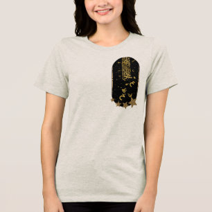 Camiseta Estética Lua Dourada Arte Islâmica