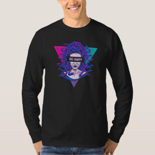 Camiseta Estética Medusa Cabeça De Cobra Ir Embora Gorgon V