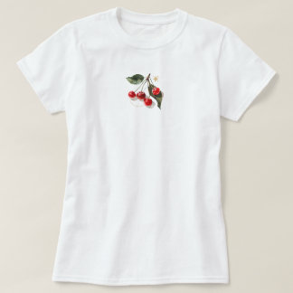 Camiseta Estética minimal fofa cereja fresca