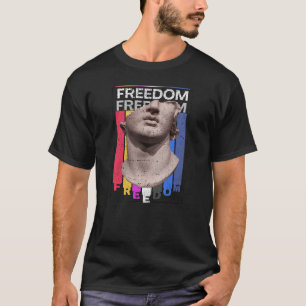 Camiseta Estética Retro de Estátua Grega Vintage Liberdade