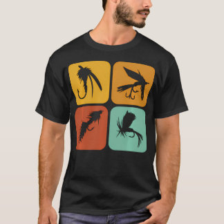 Camiseta Estética Retro de Pesca com Mosca