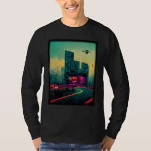 Camiseta Estética retrô lo-fi indie Japão Tokyo Cyberpunks