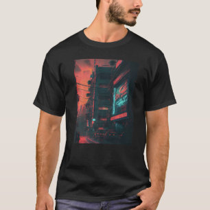 Camiseta Estética retrô lo-fi indie Japão Tokyo Cyberpunks