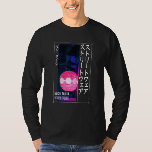 Camiseta Estética Streetwear de Tóquio Cyberpunk Glitch Jap
