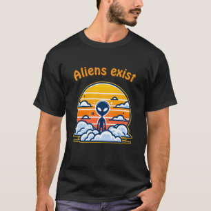 Camiseta Estética Sunset alienígena Alienígena Sci-Fi Sun