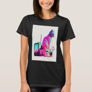 Camiseta Estética Vaperwave Gatilho de Falha Retrowave Synt