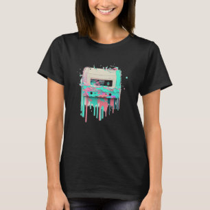 Camiseta Estética Vaperwave Glitch Fita Cassete Retrowave
