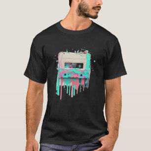 Camiseta Estética Vaperwave Glitch Fita Cassete Retrowave