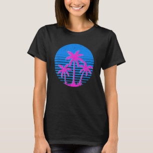 Camiseta Estética Vaporwave 80s Art Palm Trees Tropical Su