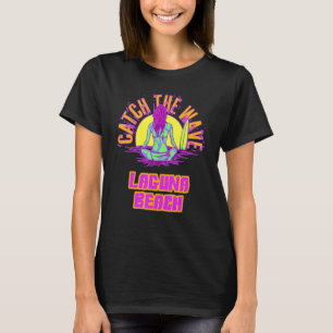 Camiseta Estética Vaporwave de Surf da Praia de Laguna Beac