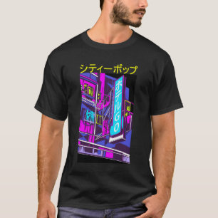 Camiseta Estética Vaporwave do City Pop Japonês dos anos 70