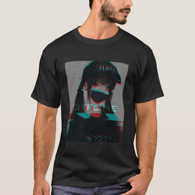 Camiseta Estética Vaporwave Japonês Futurismo Tee Animes (Frente)