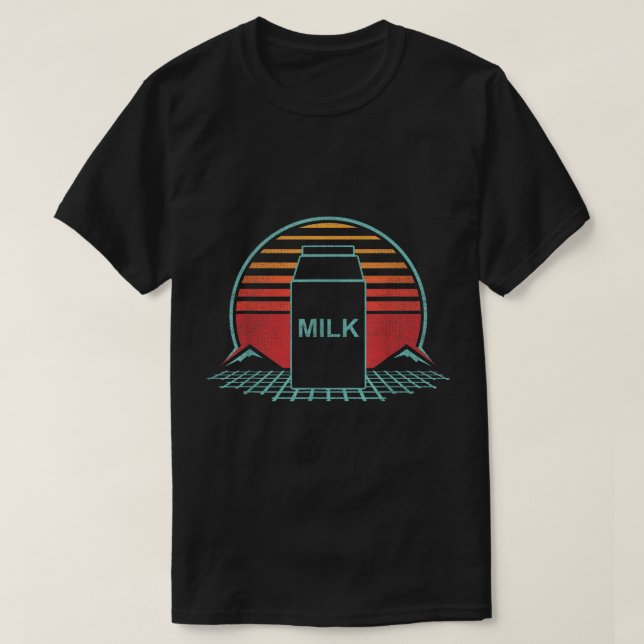 Camiseta Estética Vaporwave Leite Retro (Frente do Design)