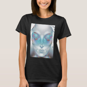 Camiseta Estética Vaporwave Synthwave 80s VHS Glitch Espaço